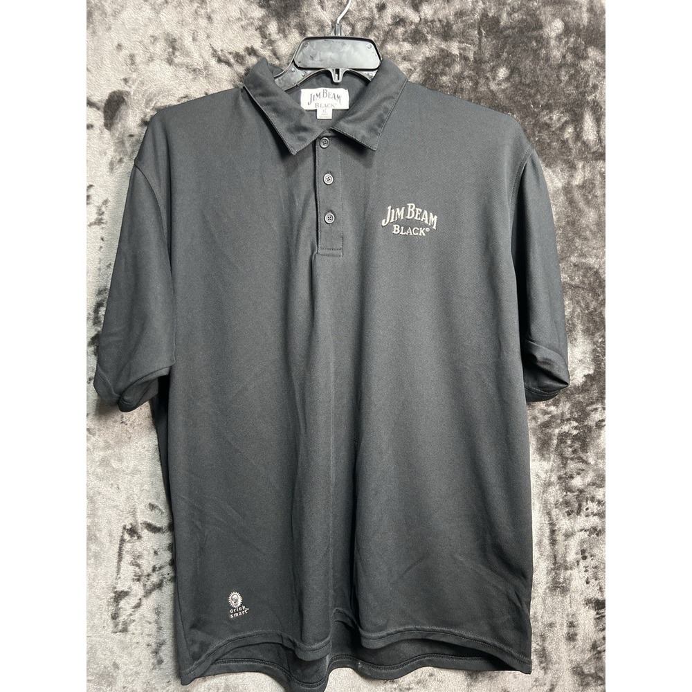 Jim Beam Black Polo‎ Men's XL Black Whiskey Promo Golf Shirt